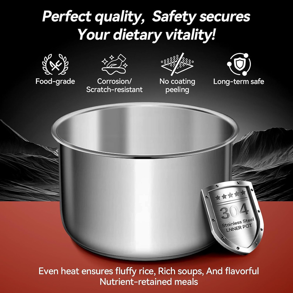 16-in-1 6-Quart Electric Pressure Cooker with Keep Warm Function