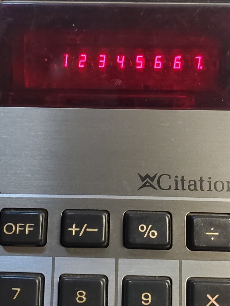 TEXAS INSTRUMENTS CITATION VINTAGE CALCULATOR WORKING - MISSING BATTERY COVER