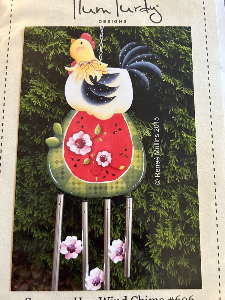 Plum Purdy Designs Summer Hen Wind Chimes #626 Pattern/Instructions 2015