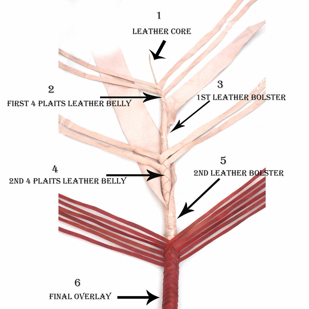 Kangaroo Hide Leather 06 to 16 Foot 12 Plaits Bull Whip Indiana Jones Bullwhip