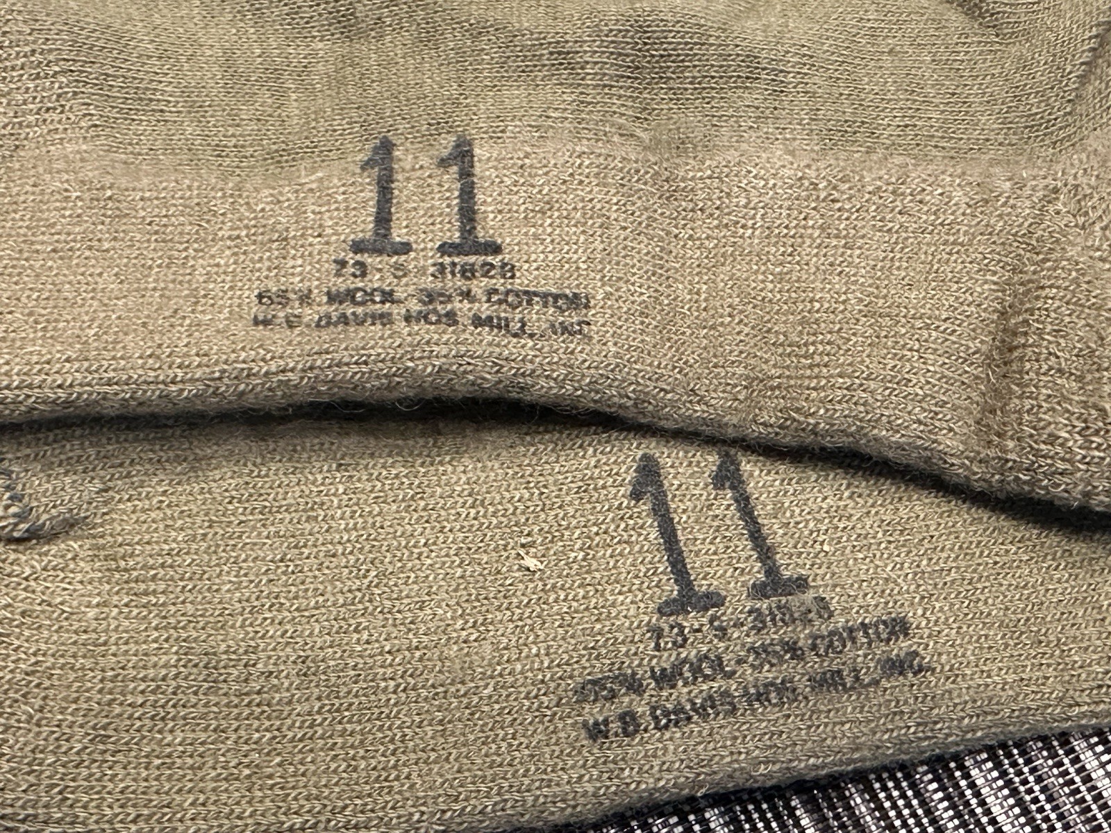 4 Pairs Military Issue Army Boot Socks Korean War Era Wool Cotton Size 11