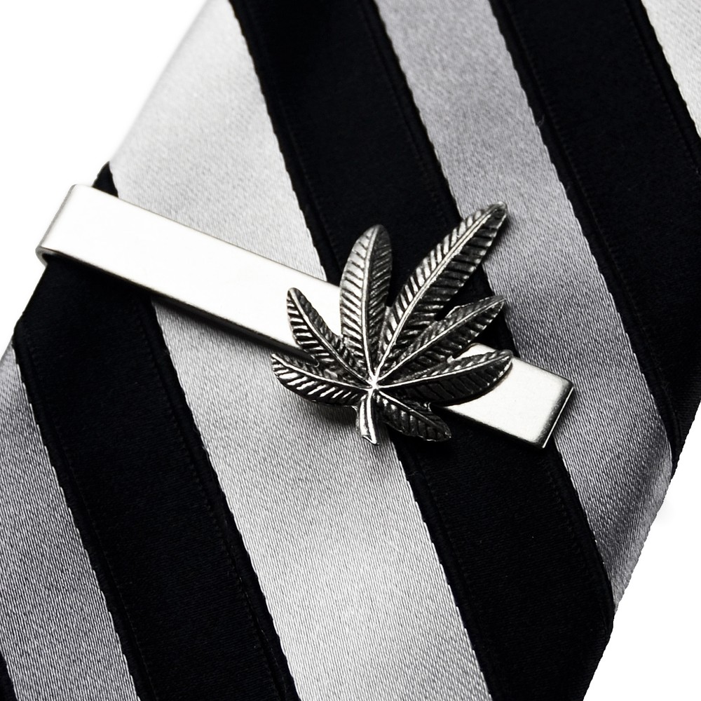 Marijuana Leaf Tie Clip