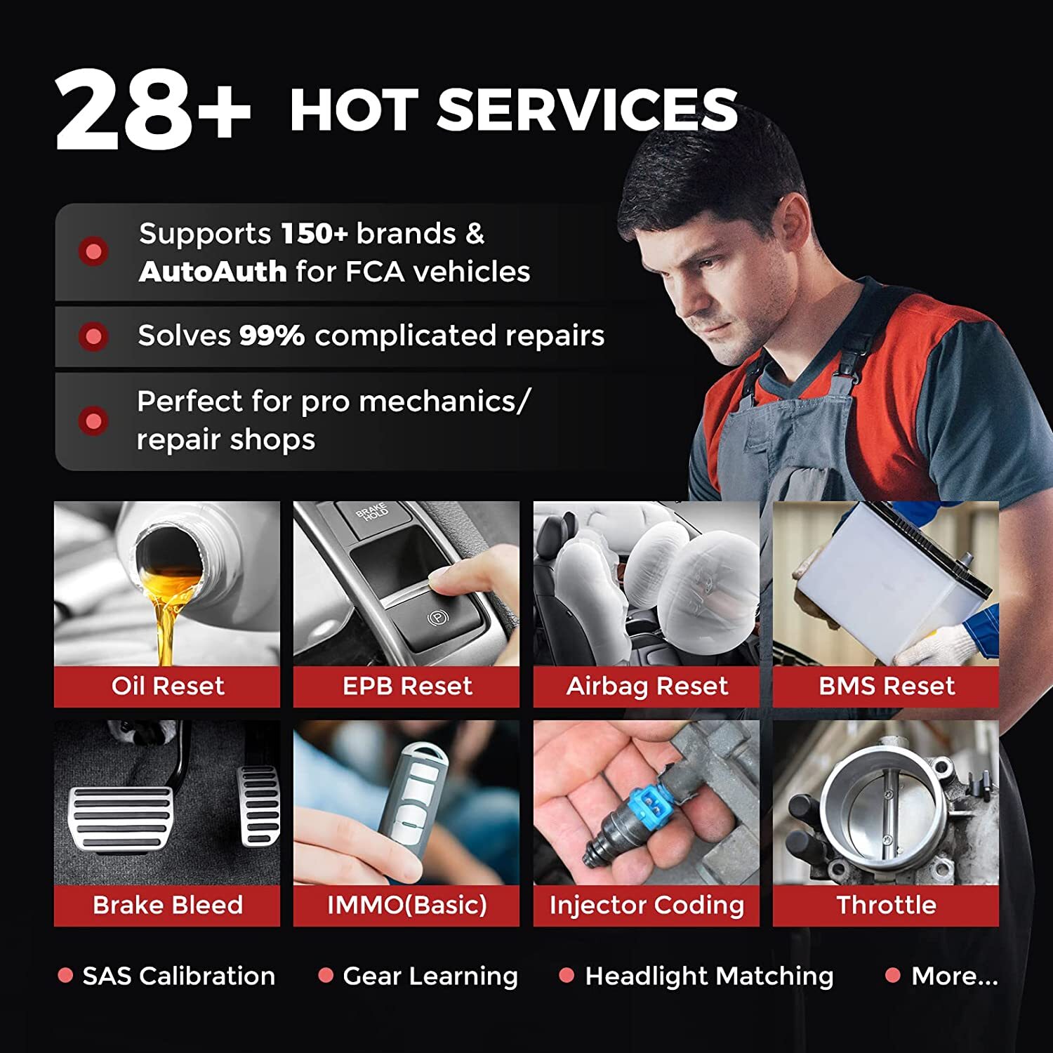 2023 Autel MaxiCOM MK808S Bidirectional Car Diagnostic Scanner Tool Key Coding