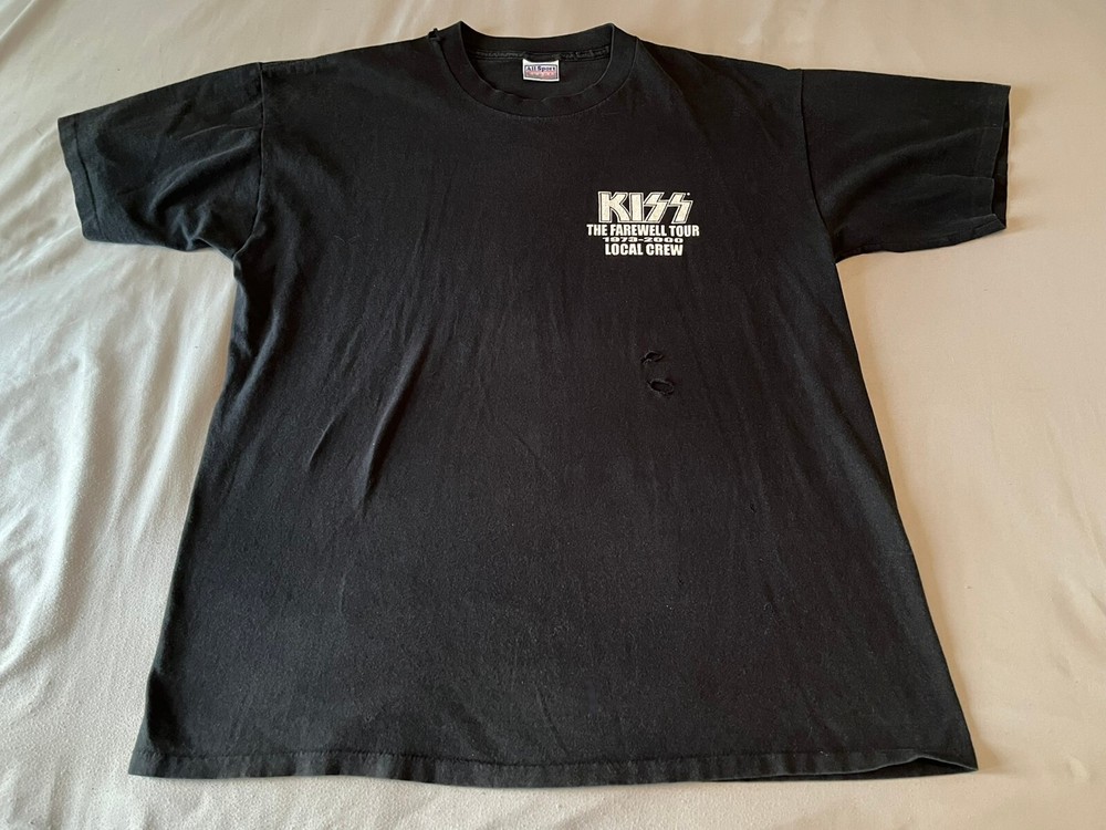KISS 2000 Farewell Tour Local Crew Shirt XL Used Hard Rock Heavy Metal Legends