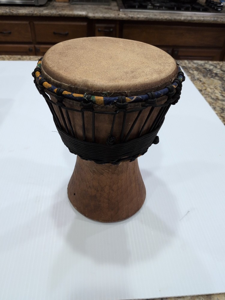 African Dejembe Drum With Carrying Case