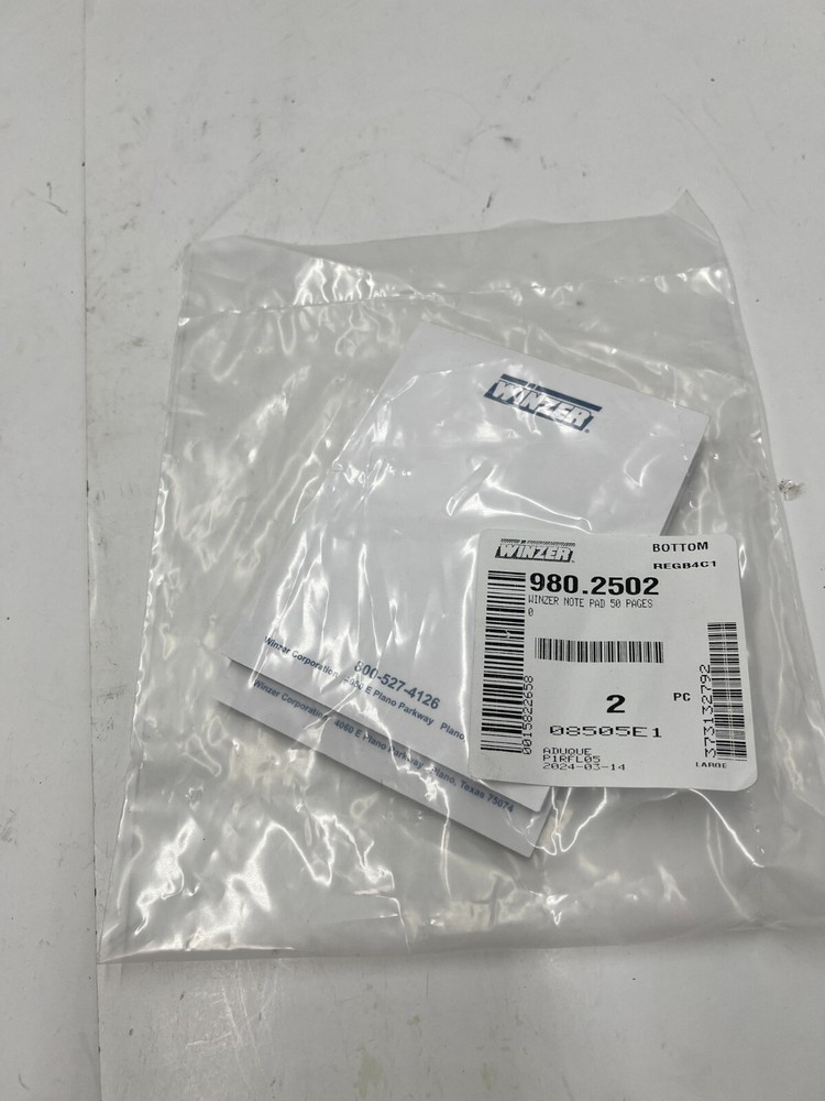 GENUINE WINZER 980-2502 NOTE PAD 50 PAGES