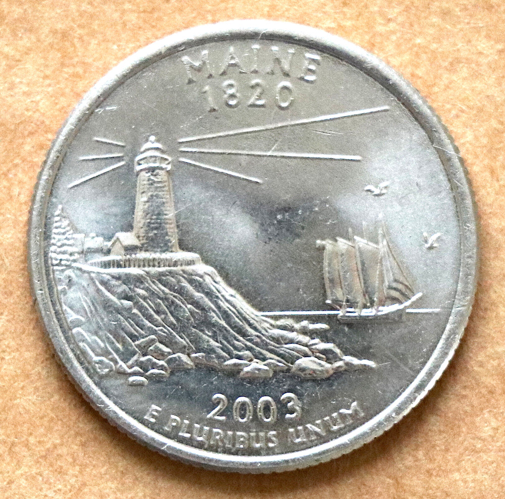 2003 D Maine State Quarter From U S Mint roll