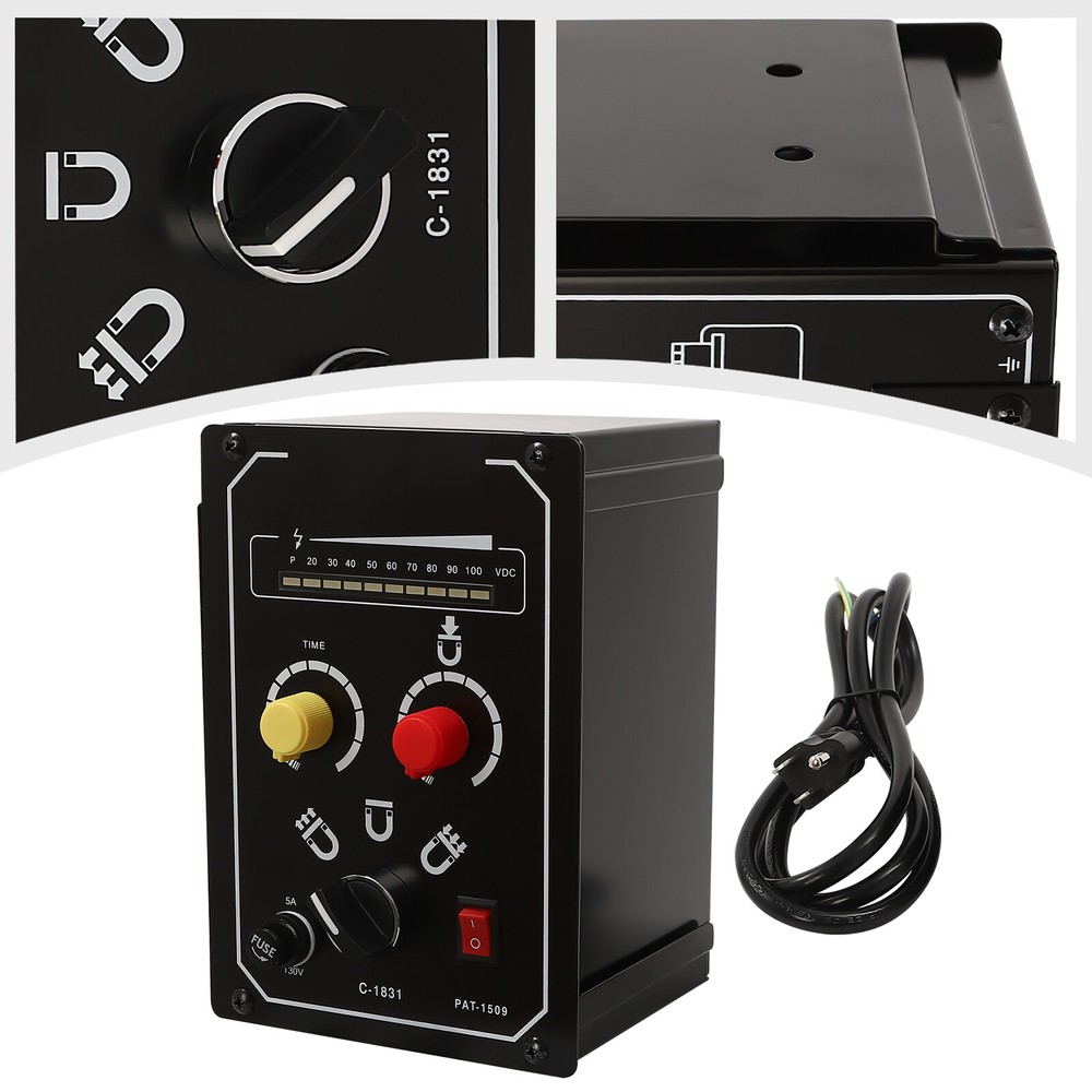 0-100V 5A DC Electro Magnetic Chuck Controller Magnetic Force Adjustable 110V
