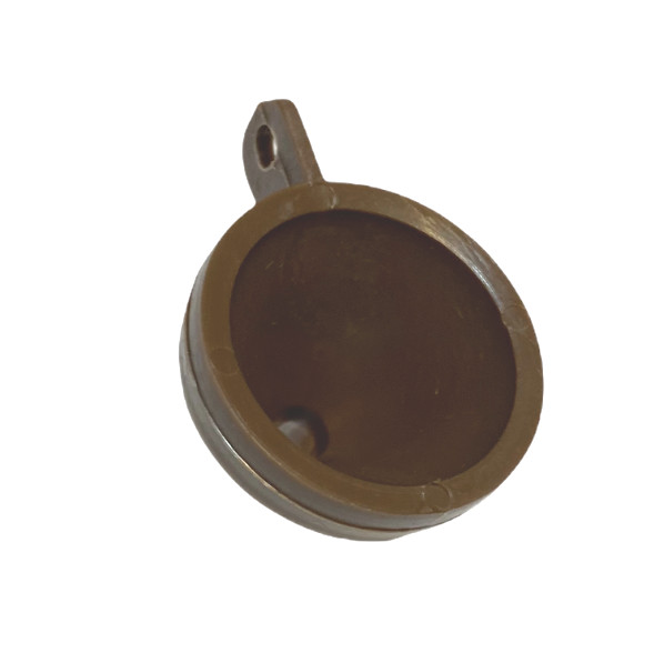 Two Small Black Powder Funnels for Muzzleloader w/ Keychain Loop - Brown