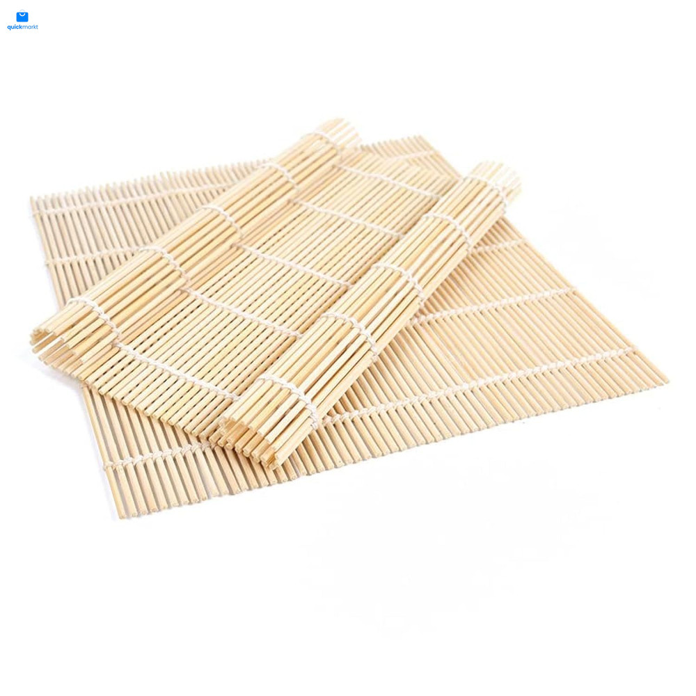 2 Pack Bamboo Sushi Rolling Mat, roll maker,Sushi making Medium, White