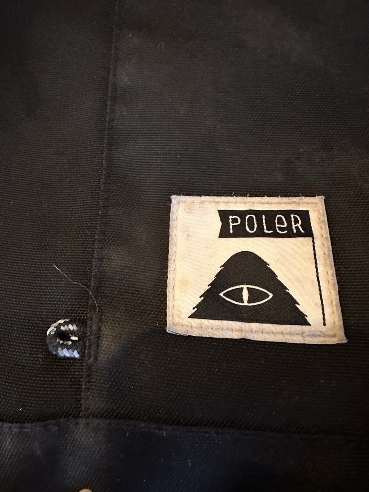 Vintage Poler Outdoor Stuff Backpack Roll Top Backpack Black & Orange