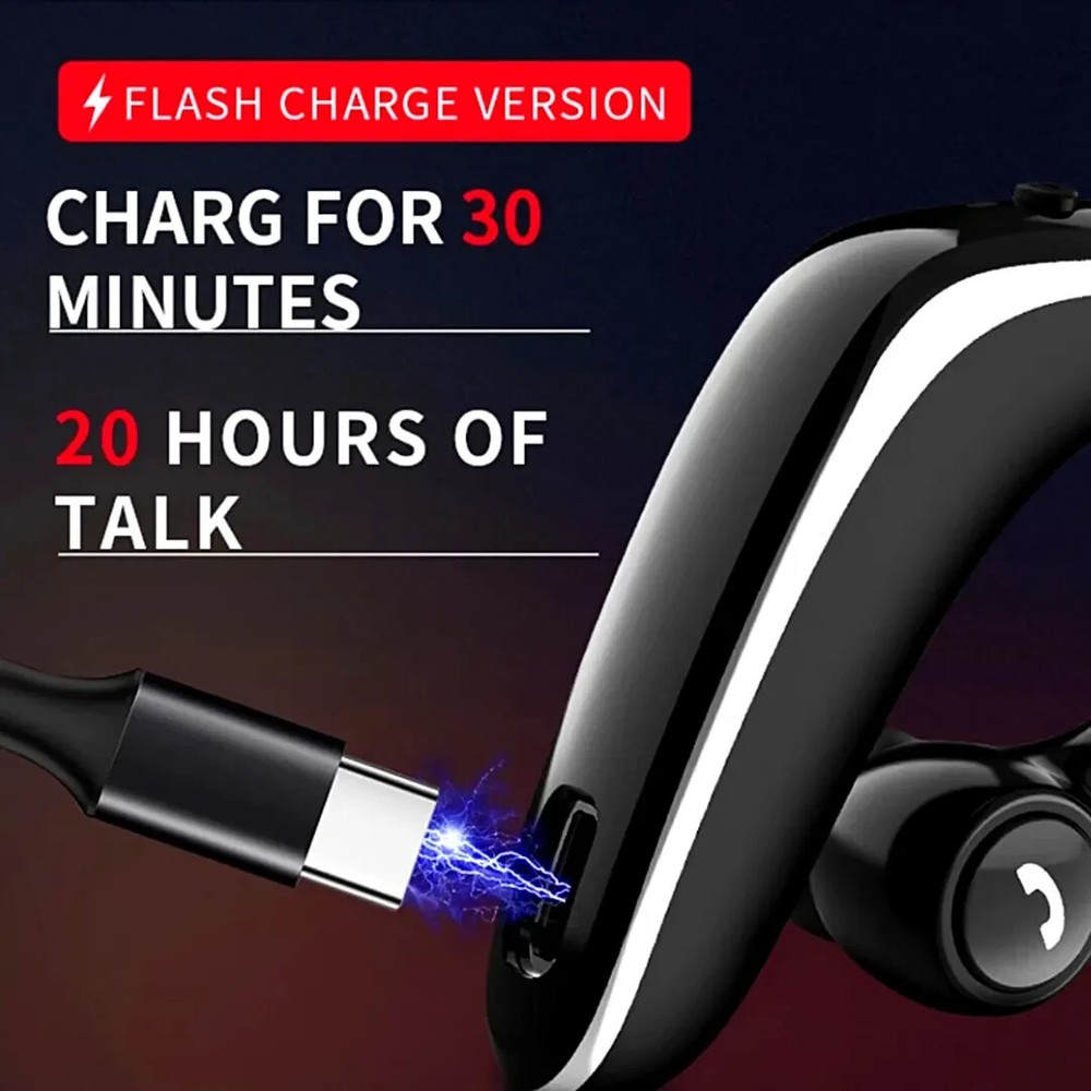 Wireless Bluetooth Handsfree Earphone Earhook Headset For Smart Phone Universal