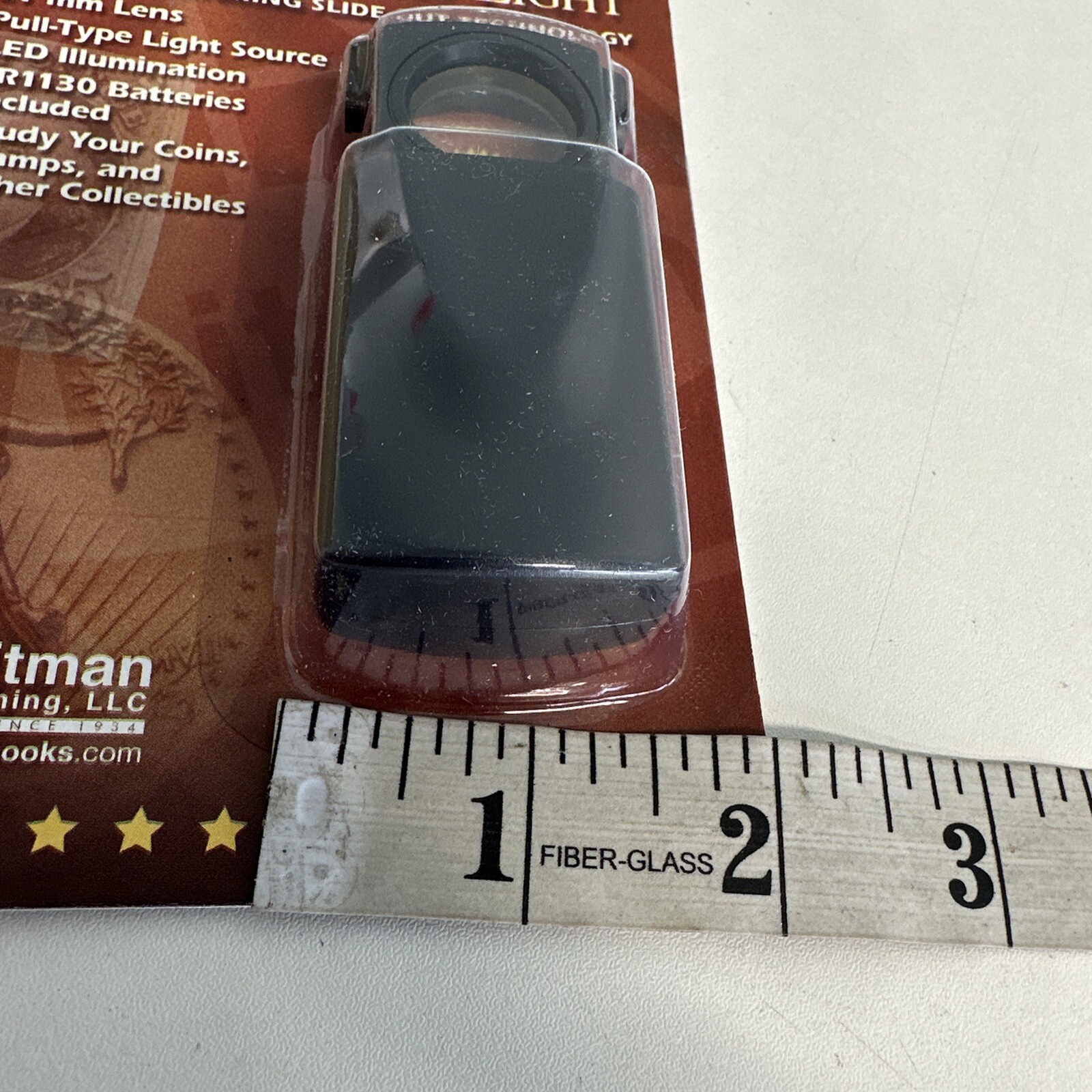 Coin Collector 10X Magnifier Pull Out Loupe 23mm W/ Led Best Value Bills Whi Da