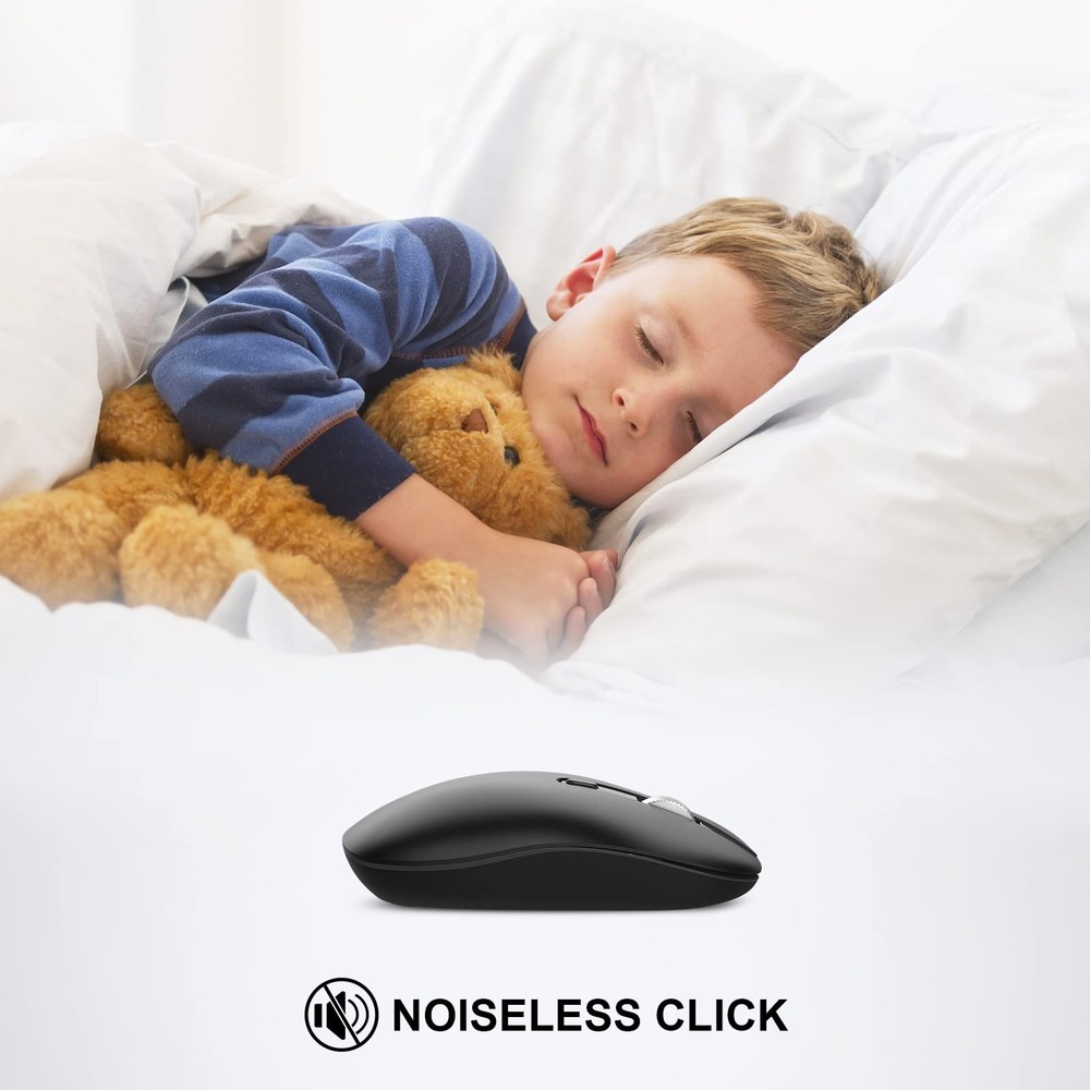 Type C Wireless Mouse, USB C Mouse 2.4G Silent Cordless Portable Computer Mic...