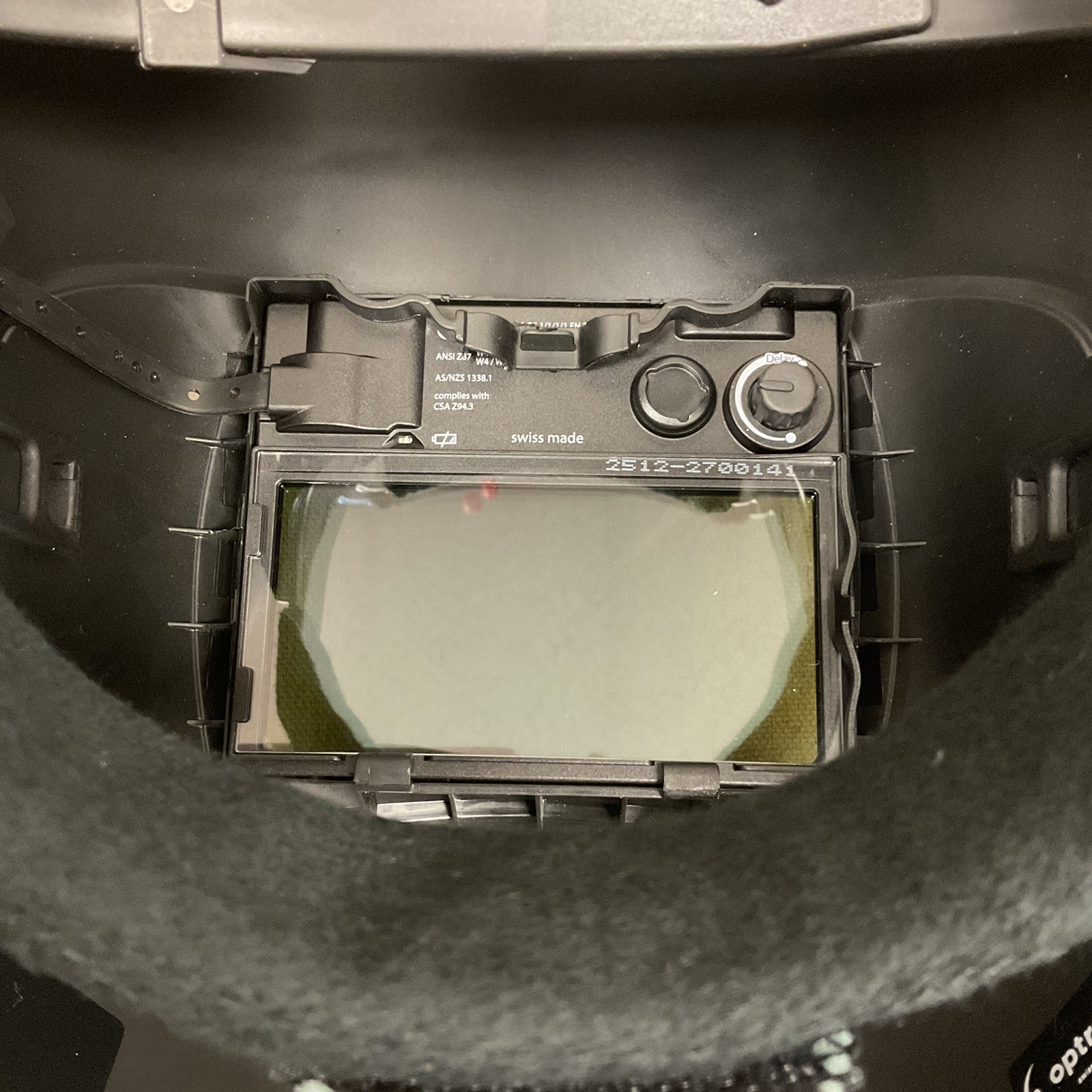 OPTREL 1006.500 Welding Helmet Auto-Darkening Silver 3.94" x 1.97"