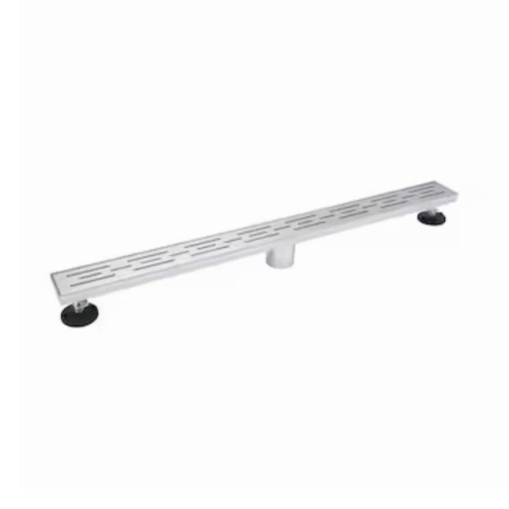 Rectangular Stainless Steel Shower Drain Channel Polished Chrome