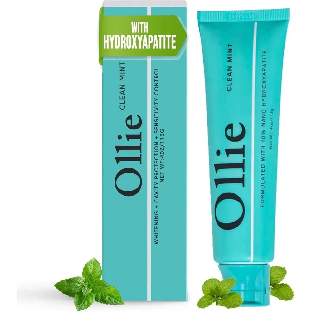 Clean Mint Nano Hydroxyapatite Toothpaste for Teeth Whitening, 10% Hydroxyapa