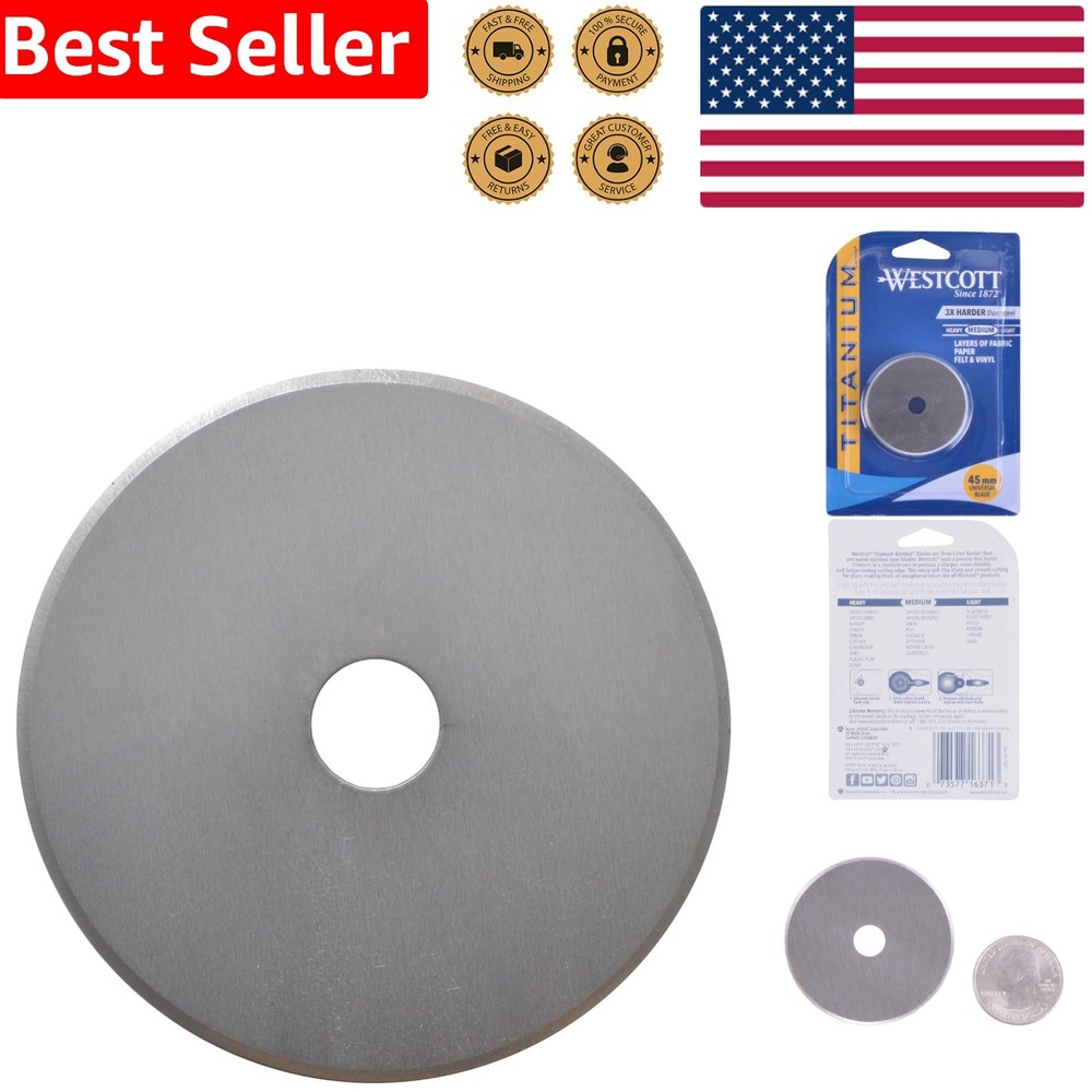 High-Performance 45mm Titanium Bonded Replacement Blade for Every Crafting Need