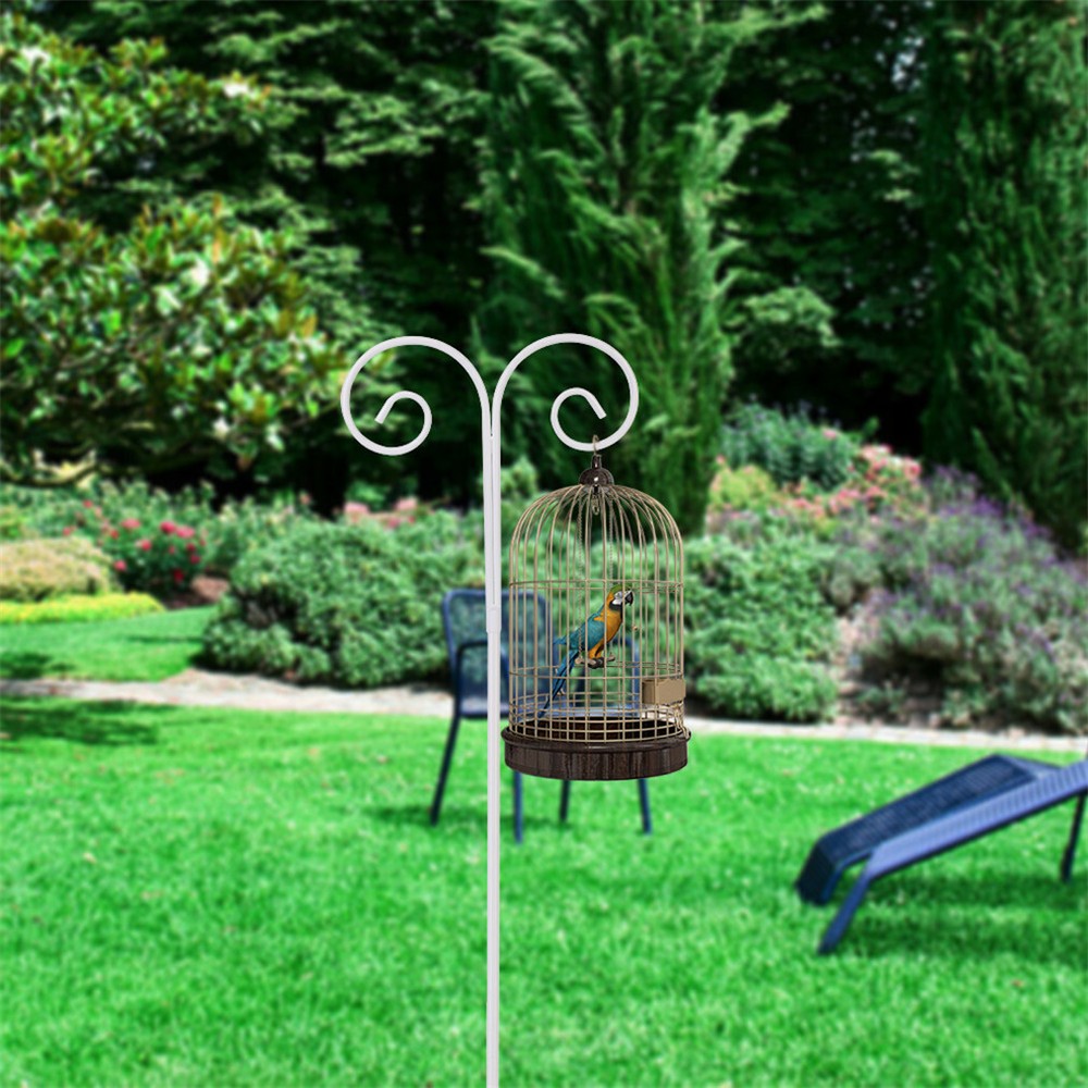 2 PACK Adjustable Double Shepherd Hook 95" Wedding Plant Hanger Bird Feeder Pole
