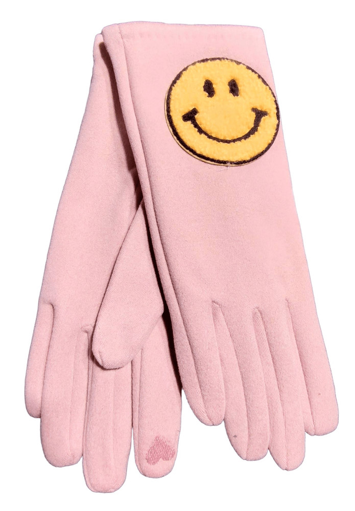 HAPPY SUPER SOFT PINK POLY TEXTING GLOVES NWT ONE SIZE