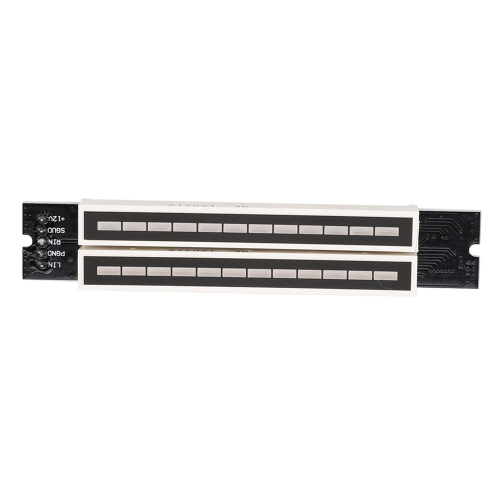 Dual 12 Stereo Level Indicator Adjustable Light Speed Level Meter Board Module