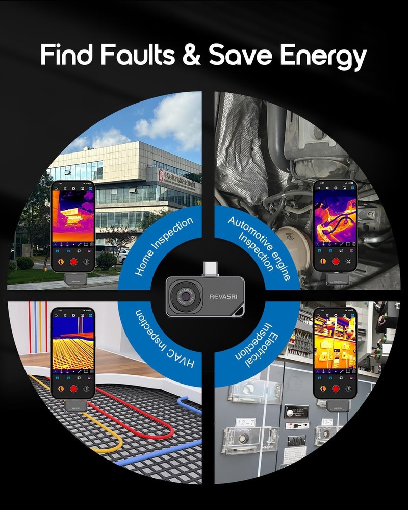 Thermal Camera for iOS & Android - 512x384 IR Imaging, -4℉ to 842℉ Range