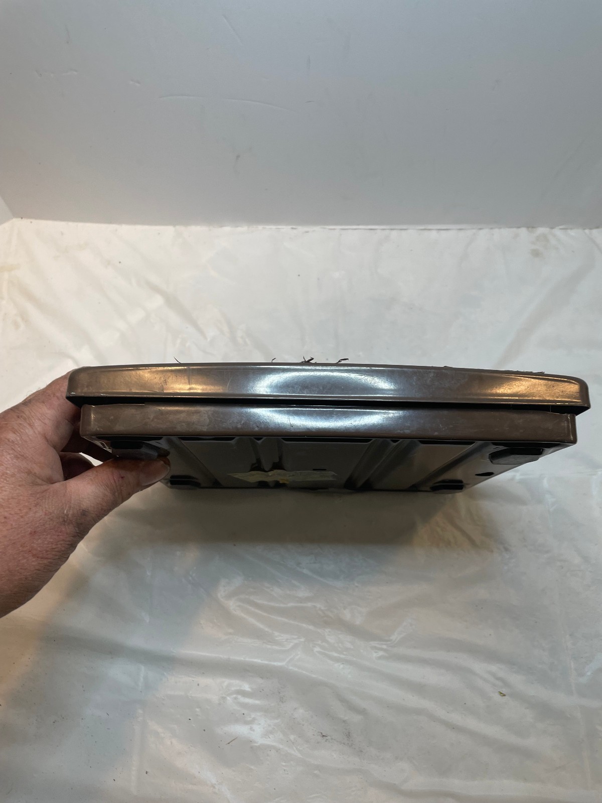 Vintage Counselor Bathroom Floor Scale Rattan Woven Pattern Mechanical 300 lbs