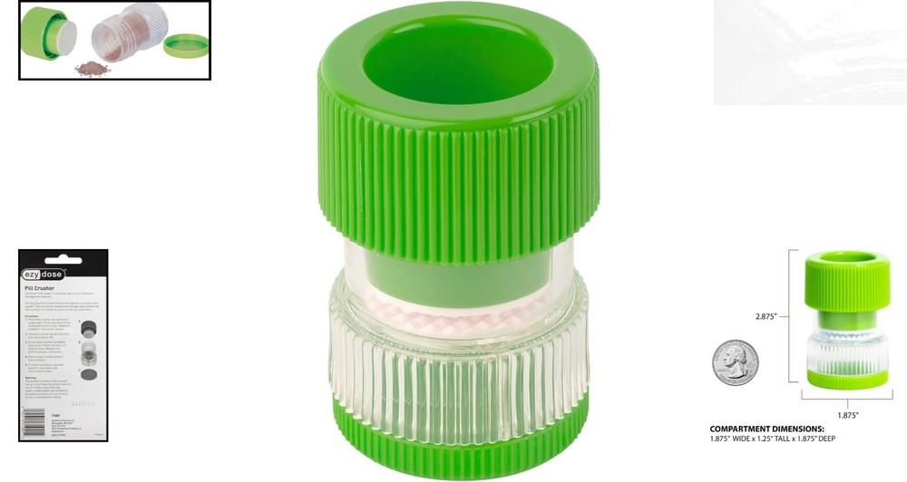 Compact Travel Pill Organizer with Removable Drinking Cup - Effortless Dosing
