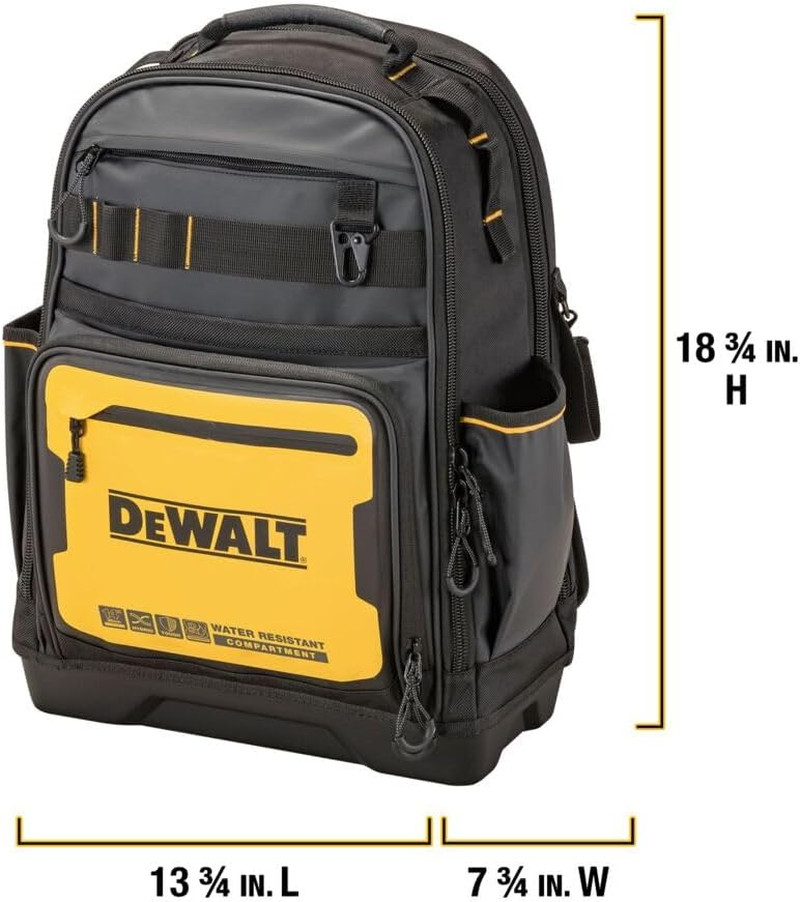 Tool Backpack, Tool Storage and Organization, Durable and Water Resistant (DW...