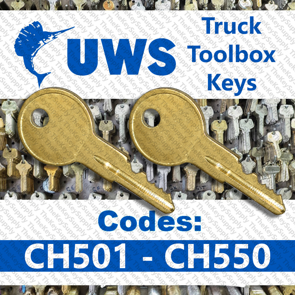 UWS Truck Toolbox Key / Select your key code / TWO KEY PACK / CH501-CH550
