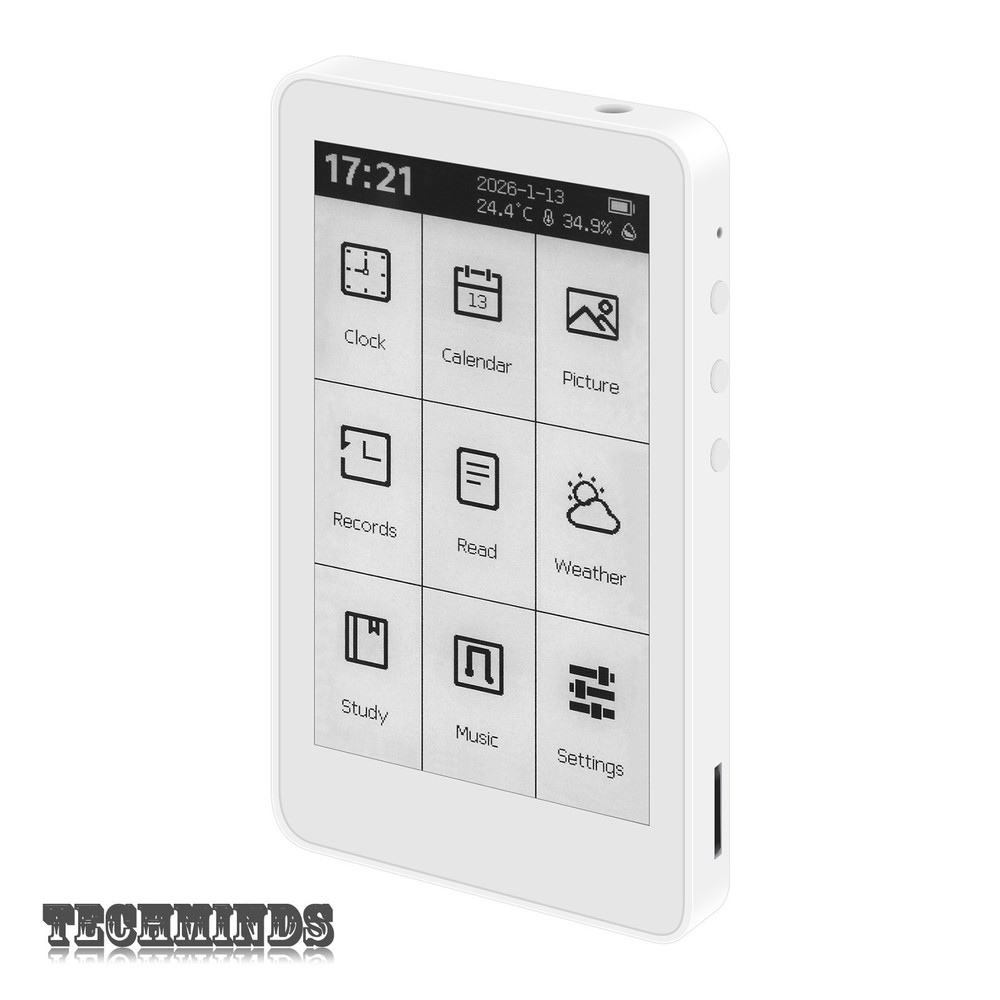 HamGeek M3 Portable E-Book Reader 3.7" Touch Screen E-Paper 10-Level Adjustable