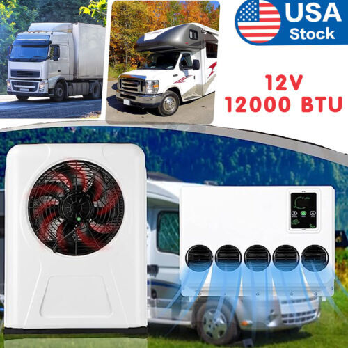 Truck Cab Air Conditioner 12000 BTU 12V Split AC Fits Semi Trucks Bus RV Caravan