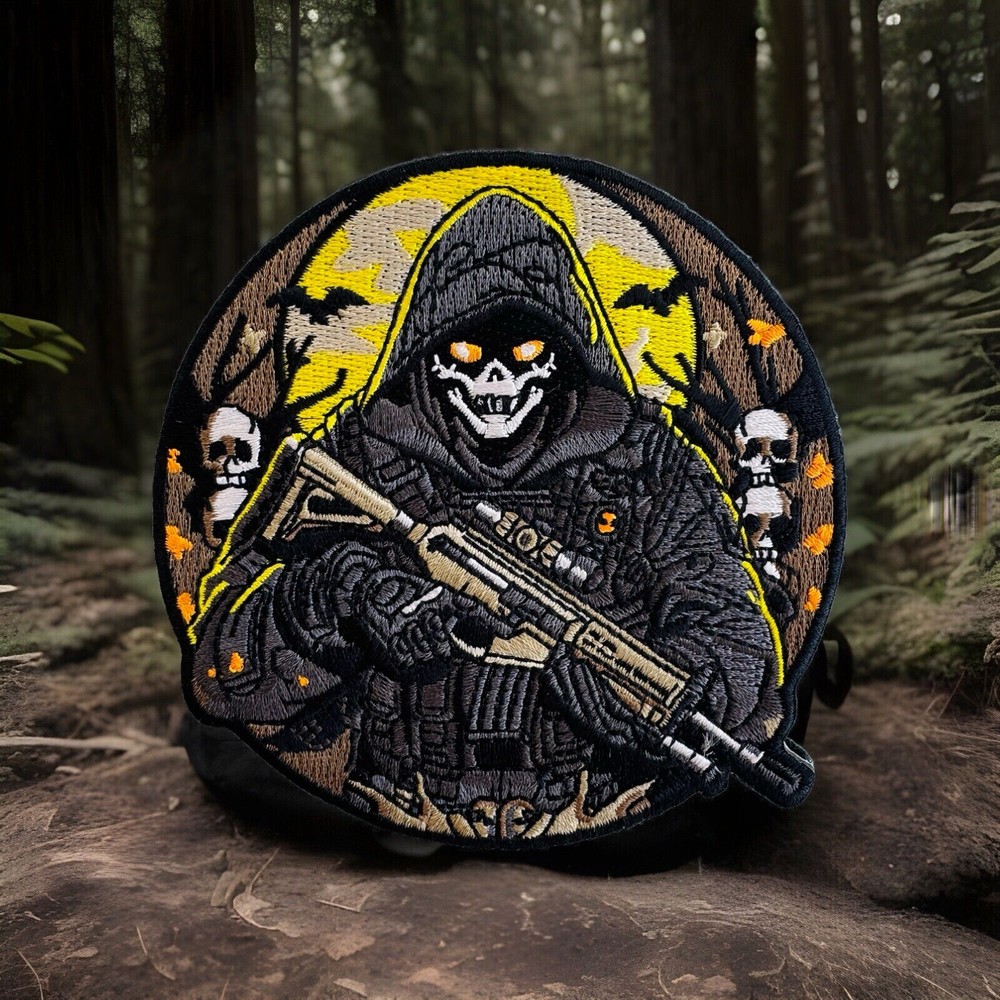 Tactical Reaper Embroidered Hook/Loop Morale Patch