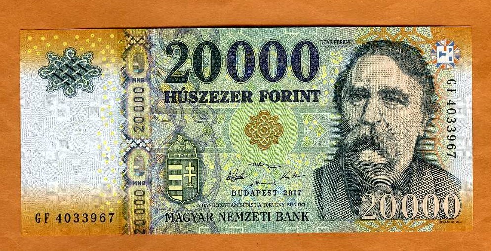 Hungary, 20000 Forint, 2017, P-New, redesigned UNC