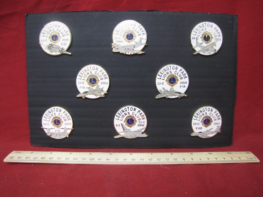 8 Assorted Enamel Naval Airplane Aviation Button Pin Pinbacks #2