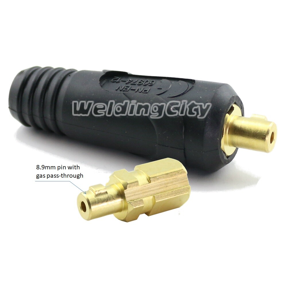 WeldingCity® Gas-Thru Cable Adapter Dinse-25 (Small) TIG Welding Torch 9/17 | US