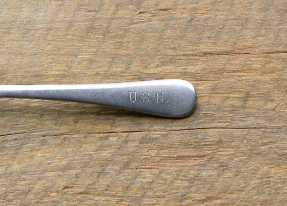 WWII USN, U.S. Navy, 7" Mess Hall Spoon, Reed & Barton
