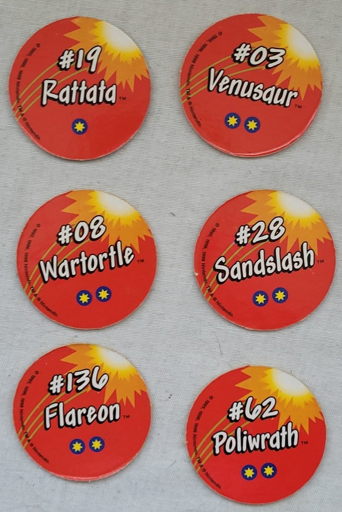 Pokemon Tazos x 6