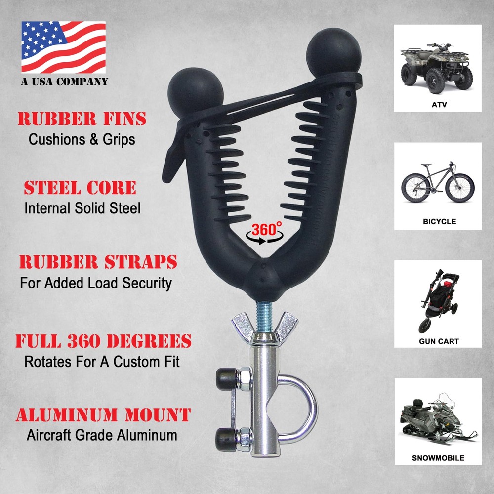 Pack Rack Plus - Gun & Bow Rack for ATVs and Bikes - Model PRP1