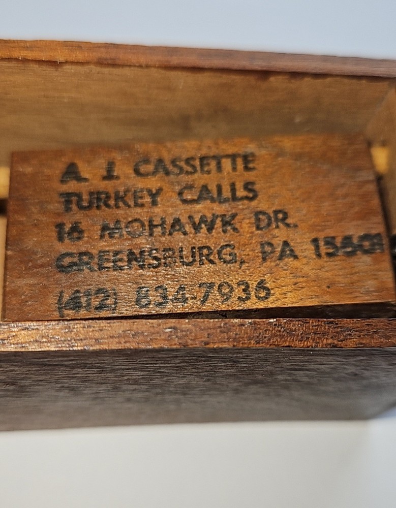 Vintage A.J. Cassete Push Button Box Turkey Call
