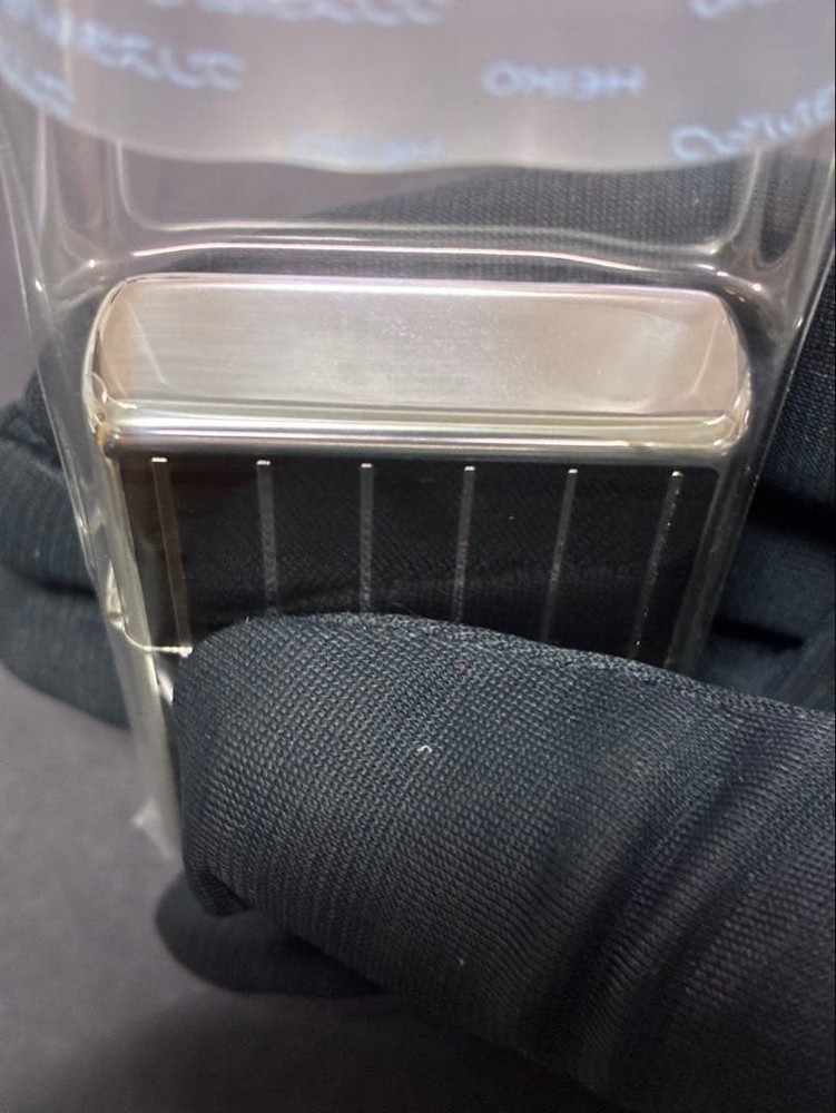 Zippo 1937 Replica Lark Check Silver One Sided Processing Lighter Japan