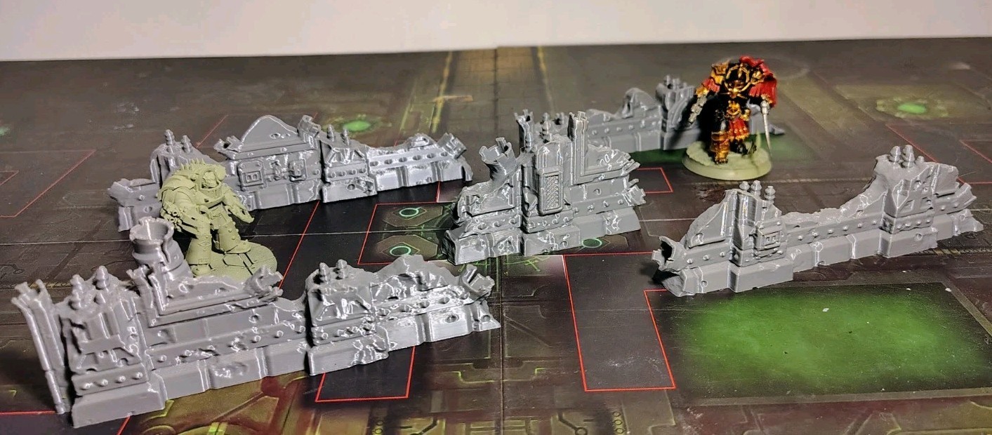 5 Piece Ruin Terrain Set Perfect For Warhammer 40k Kill Team Trench Crusade