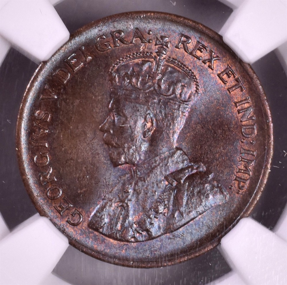 1929 Canada One Cent - NGC MS64 BN
