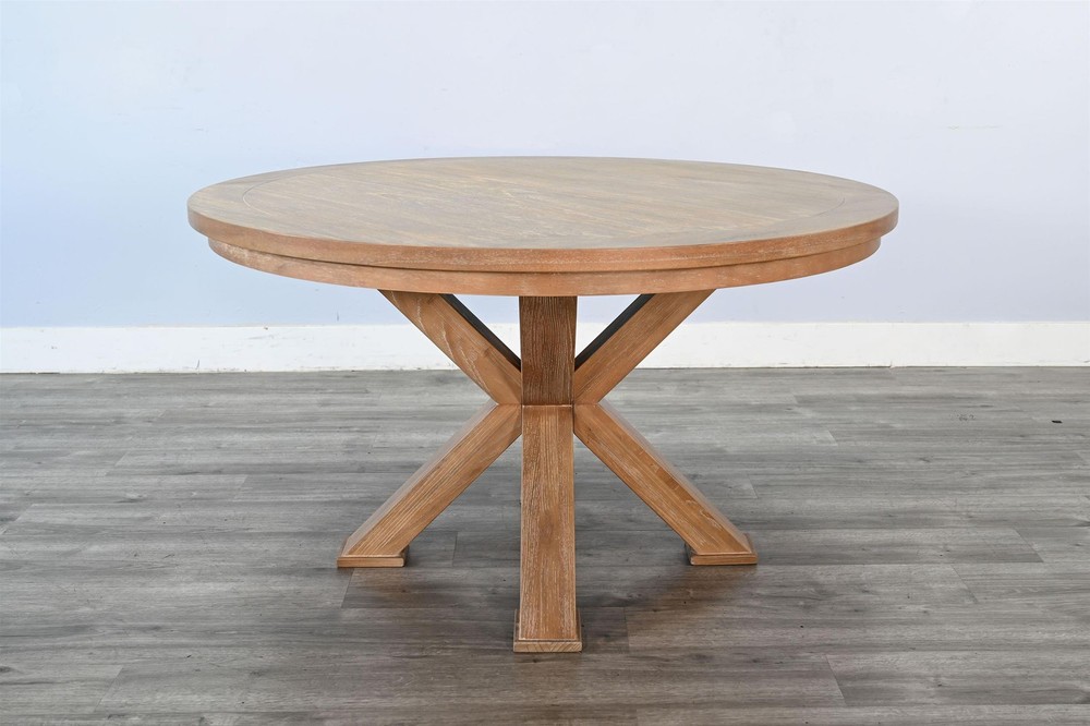 Sunny Designs Natural Round Jack Poker Dining Table