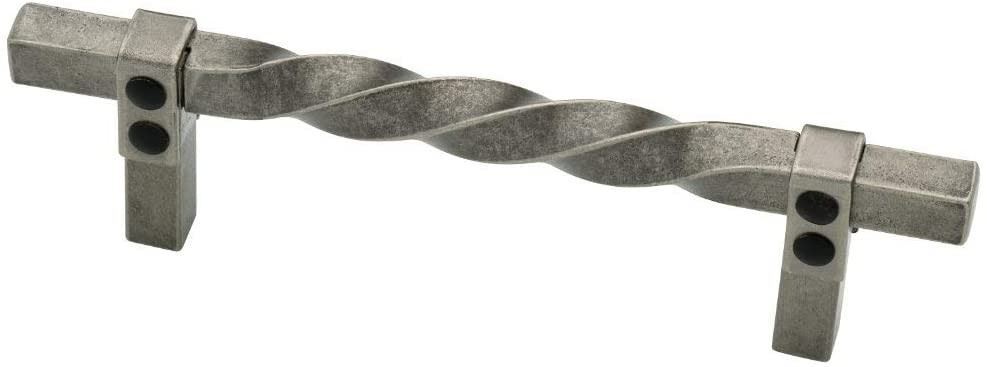 3-1/2" Iron Craft Twisted Pull Tumbled Pewter