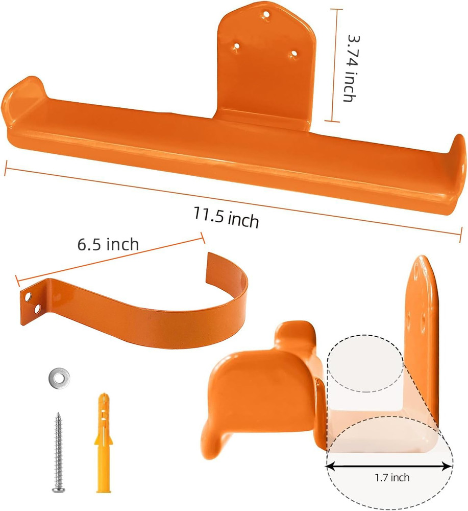 Backpack Leaf Blower Hanger with Tube Hook, 3 Pack Wall Mount Storage Solutions