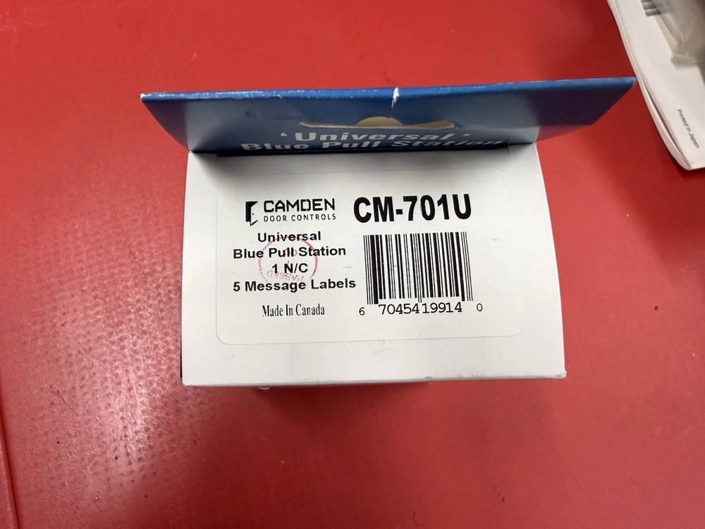 CAMDEN CM-701U UNIVERSAL BLUE PULL STATION (5 Message Labels)