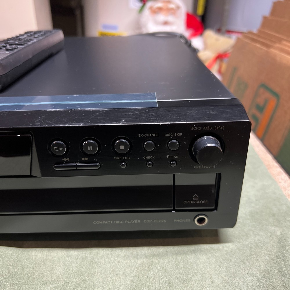 Sony CDP-CE375 5 Disc CD Carousel Changer Player with Remote - Tested