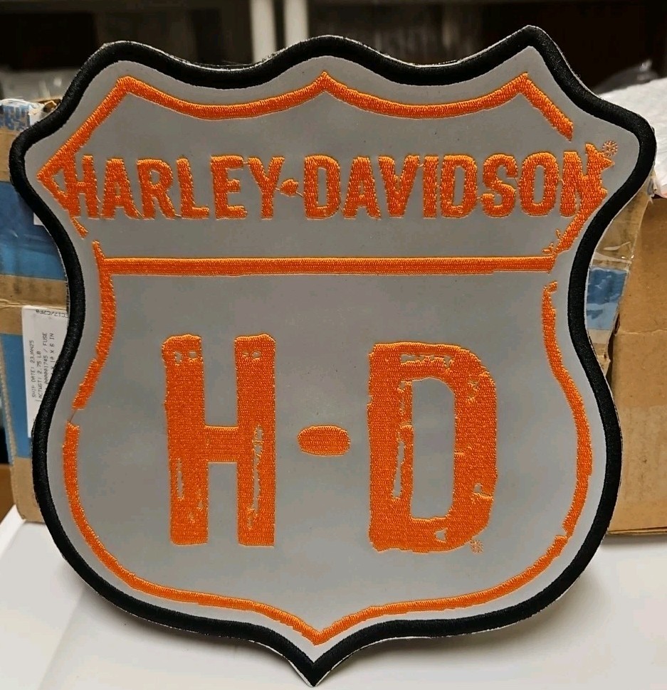 REFLECTIVE AT NIGHT HARLEY DAVIDSON EXTRA LARGE VEST OR JACKET PATCH NEW