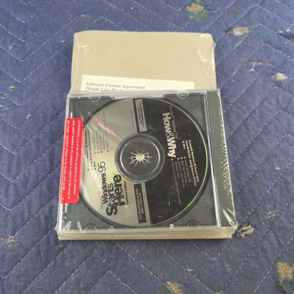 Introducing Microsoft Windows 95 Manual & CD Factory Sealed